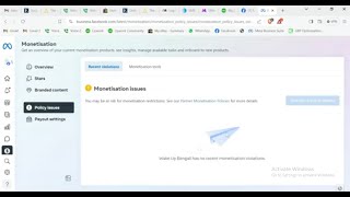 Facebook policy issues remove Facebook monetization policy issues [upl. by Ezar]