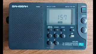 Rare hard to find radio model SANGEAN ATS202 RADIO AMFMST SW1SW2 multi band radioIt is small [upl. by Ayikan574]