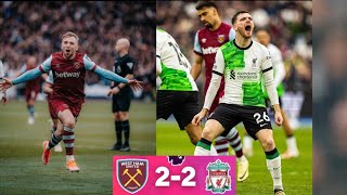 West Ham vs Liverpool 22 EPL highlights 2024  Bowen goal  Robertson goal [upl. by Goldia]