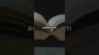 Addendum  Meaning amp usage WordOfTheDay Vocabulary LearnEnglish [upl. by Ful]