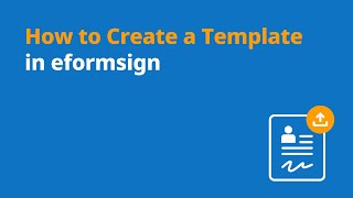 How to create a template in eformsign  electronic signature [upl. by Llenehs]