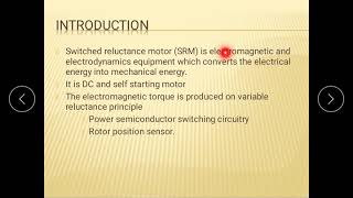 Switched reluctance motor Tamil [upl. by Ennayhs]