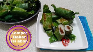 Cara Membuat Lemper Lemper Bakar isi abon [upl. by Ahtekal]