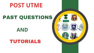 Post UTME Past Questions and Answers postutme [upl. by Tortosa]