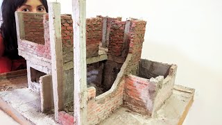 CONSTRUYENDO UNA MINI CASA EN CONCRETO Y MINI LADRILLOS PARTE 2 KellyBlogs [upl. by Otaner]