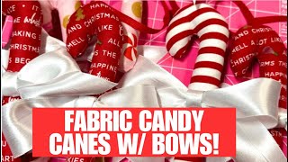 CRAFT FAIR SERIES 2024 FABRIC CANDY CANES WITH BOWS🎀🎀🎀 [upl. by Adiazteb585]