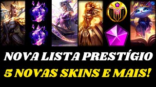 TUDO REVELADO 2 NOVAS SKINS PRESTÍGIO CRYSTALLIS INDOMITUS  NOVA LOJA MÍTICA DO LEAGUE OF LEGENDS [upl. by Ymmac]