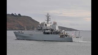 HMS ENTERPRISE H88 LEAVES DEVONPORT NAVAL BASE AT PLYMOUTH HOE  11th October 2018 [upl. by Kawasaki]