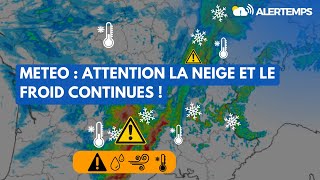 POINT METEO  ATTENTION FORTE CHUTE DE NEIGE EN FRANCE ET LE FROID CONTINUES  ⚠️ [upl. by Lled995]