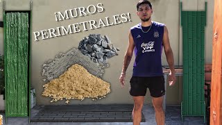 COMO HACER MUROS PERIMETRALES CEMENTO  ARENA  PIEDRA  MOLDES FAR  ARGENTINA [upl. by Tull]