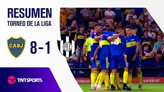 ¡ESPECTACULAR GOLEADA DEL XENEIZE 🔵🟡 ANTE CENTRAL CÓRDOBA 🔥  Boca 81 Central Córdoba  Resumen [upl. by Aikemahs]