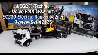 Review LEGO Volvo FMX LKW mit EC230 Electric Raupenbagger Technic Set 42175 [upl. by Yona]