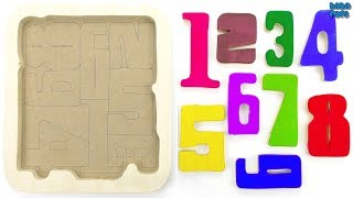 Learn 1 To 9 Numbers For Kids Learn Colors and Numbers for baby Numbers Puzzle 19 123456789 [upl. by Donahoe893]