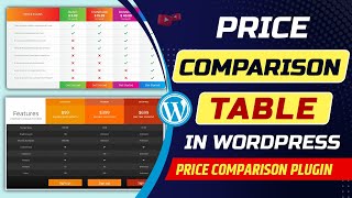 How to add price comparison table in WordPress website  WordPress price comparison plugin [upl. by Llehcsreh439]