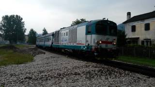 D 445 in partenza dalla stazione di Feltre [upl. by Lorene472]