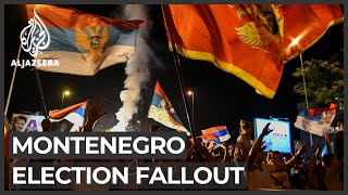 Montenegro protesters decry oppositions use of Serbian symbols [upl. by Llehsam795]