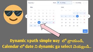 Dynamic Xpath  Calendar Date Selection [upl. by Saval]