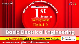 Unit 10  Basic Electrical Engineering  1st Semester  New Syllabus  Bihar Engineering University [upl. by Aynekat]