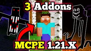 🔴 Los 3 MEJORES Addons de TERROR para MCPE 121X 😱  Addons TERRORIFICOS para BEDROCK 😰 [upl. by Eceinehs]