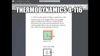 Thermodynamics 4116 Air in the amount of 2 lbm is contained in a wellinsulated rigid vessel [upl. by Astra358]