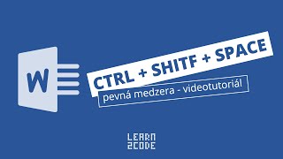 CTRL  SHIFT  Medzerník pevná medzera vo Worde [upl. by Anirbac]