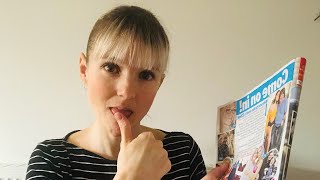 ASMR Requested Magazine Page Turning amp Licking Finger Page Turning [upl. by Nereil]