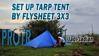 Set Up Tarp Tent  Flysheet 3x3  Model Protrail Tent [upl. by Devol]