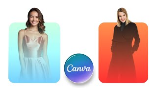 Cómo COMBINAR FOTOGRAFÍA con una FORMA de COLOR DEGRADADO en CANVA masquetips [upl. by Nelda]