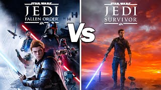 Star Wars Jedi Fallen Order Vs Star Wars Jedi Survivor [upl. by Nyrahs]