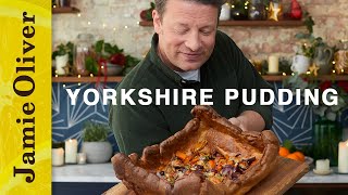 Super Size Stuffed Yorkshire Pudding  Jamie Oliver [upl. by Atteynod503]