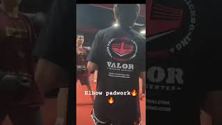 Elbow pad work at Valor Training Center 🥊muaythai fight boxing muaythaitraining ufc mma [upl. by Cary695]