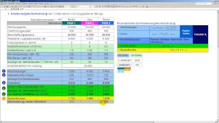 Kostenvergleichsrechnung  Beispiel mit 3 PKWs  kritische Mengen  statische Investitionsrechnung [upl. by O'Driscoll]