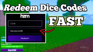 How to Redeem Dice Codes Faster 2024 [upl. by Arved]