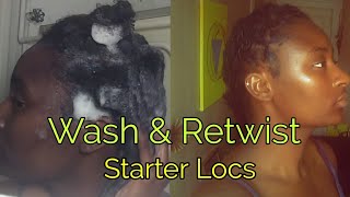 How to Wash amp Retwist Starter Locs  3 Month Update Flax Seed Gel vs Jamaican Mango amp Lime Loc Gel [upl. by Pearla]