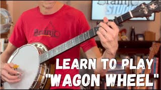 How to Play quotWagon Wheelquot on Banjo 2 and 3 finger versions [upl. by Netsrejk128]