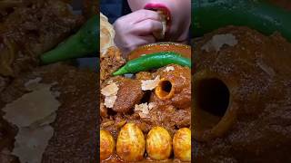 PURI KOSHA MANGSHO JHOL EATING ASMR 🥵 [upl. by Attenohs]