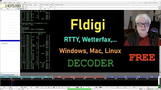 RTTY Wetterfax dekodieren mit quotFldigiquot kostenlos Windows Mac Linux Download Einrichtung Demo [upl. by Hgiellek]