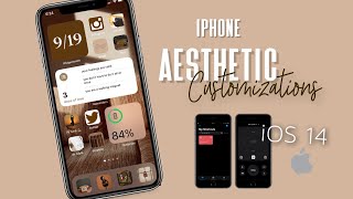 HOW TO Aesthetic iPhone Customization with iOS 14  Widgets Shortcuts  Apps [upl. by Zelazny]