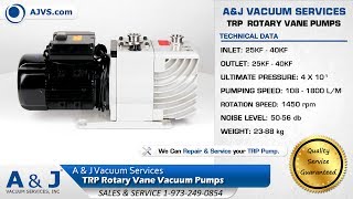 AJVS TRP Series Rotary Vane Vacuum Pump TRP6 TRP12 TRP24 [upl. by Onitnatsnoc]