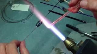 Lampwork Tutorial Soft Glass Silver fuming amp Encasing [upl. by Ridan38]