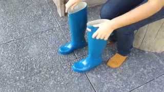 Wellies HUNTER Original Gloss Tall Feather Blue w23616 [upl. by Jempty]