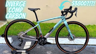 2021 SPECIALIZED DIVERGE COMP CARBON ICE BLUECLAY GRAVEL BIKE FUTURE SHOCK 20 TUBELESS [upl. by Berlin]