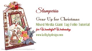 Stamperia Gear Up for Christmas Tag Folio Tutorial [upl. by Alexandria]