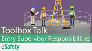 2 Minute Toolbox Talk Confined Space Entry  Entry Supervisor Responsibilities [upl. by Ilram22]