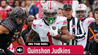 Ohio States Quinshon Judkins on adjusting to new offensive line wearing down defenses [upl. by Chavez]