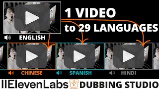 Dub Video or Audio into 29 Languages with ElevenLabs Dubbing Studio [upl. by Boor]