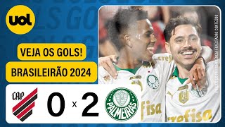 ATHLETICOPR 0 X 2 PALMEIRAS  CAMPEONATO BRASILEIRO 2024 VEJA OS GOLS [upl. by Tobias]