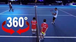 360° walk on court  Swiss Indoors Basel  Tennis [upl. by Aleibarg]