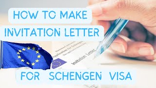 Invitation letter for Schengen Visa ✍🏻 [upl. by Laleb887]