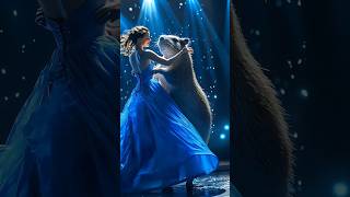 A woman performs a fusion with the capybara on AGT americagottalent magic [upl. by Notselrahc]